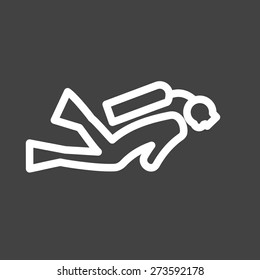 Diving, scuba diver, underwater, diver icon vector image. Can also be used for sports, fitness, recreation. Suitable for web apps, mobile apps and print media.