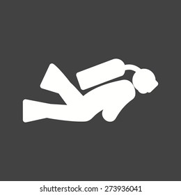 Diving, scuba diver, underwater, diver, sports icon vector image. Can also be used for fitness, recreation. Suitable for web apps, mobile apps and print media.