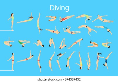 Diving set illustration.