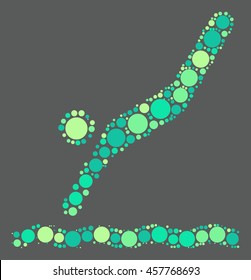 diving shape vector design by color point