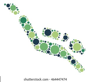 diving shape vector design by color point