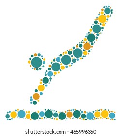diving shape vector design by color point