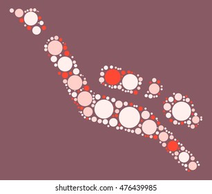 diving shape vector design by color point