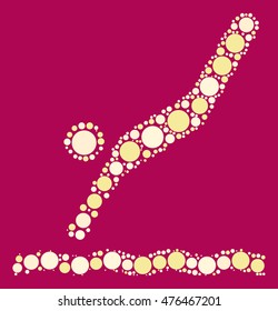 diving shape vector design by color point