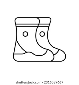 Diving shoes Outline Vector Icon that can easily edit or modify


