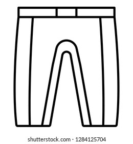 Diving shorts icon. Outline diving shorts vector icon for web design isolated on white background