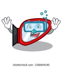 Diving side mirror in the cartoon shape