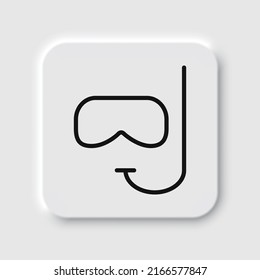 Diving simple icon vector. Flat desing. Neumorphism design.ai