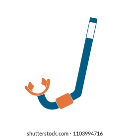 Diving Snorkel Icon. Tube for diving vector illustration isolated