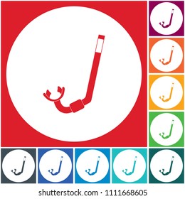 Diving Snorkel Icon. Tube for diving vector illustration isolated