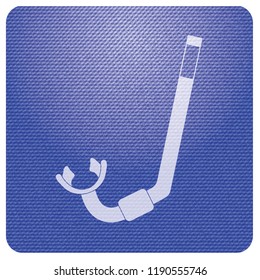 Diving Snorkel Icon. Tube for diving vector illustration isolated