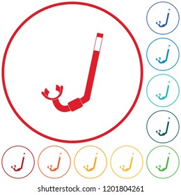 Diving Snorkel Icon. Tube for diving vector illustration isolated