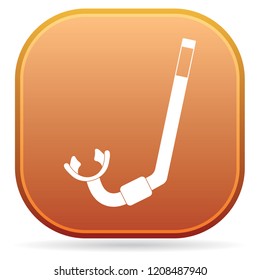 Diving Snorkel Icon. Tube for diving vector illustration isolated