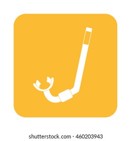 Diving Snorkel Icon. Tube for diving vector illustration isolated

