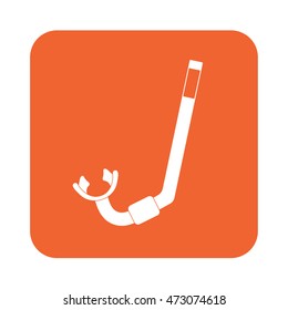 Diving Snorkel Icon. Tube for diving vector illustration isolated