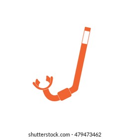 Diving Snorkel Icon. Tube for diving vector illustration isolated

