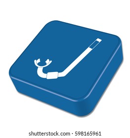 Diving Snorkel Icon. Tube for diving vector illustration isolated