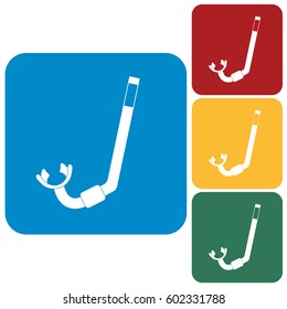 Diving Snorkel Icon. Tube for diving vector illustration isolated

