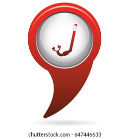 Diving Snorkel Icon. Tube for diving vector illustration isolated


