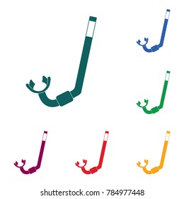 Diving Snorkel Icon. Tube for diving vector illustration isolated