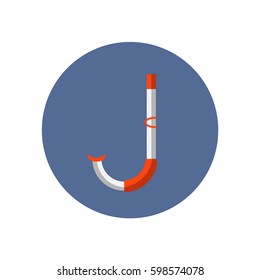 Diving Snorkel isolated on blue