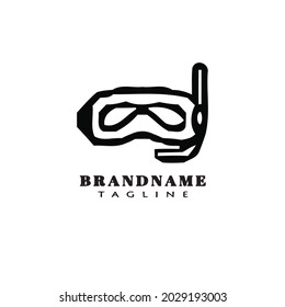 diving snorkel mask accessory cartoon logo icon design template modern vector