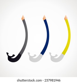 diving snorkel. scuba gear. vector format