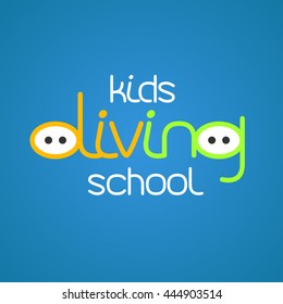 Diving and snorkeling vector logo, icon, symbol, emblem, sign, design element