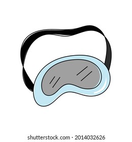 diving snorkling  icon doodles isolated on white background. Summes season vector illustration