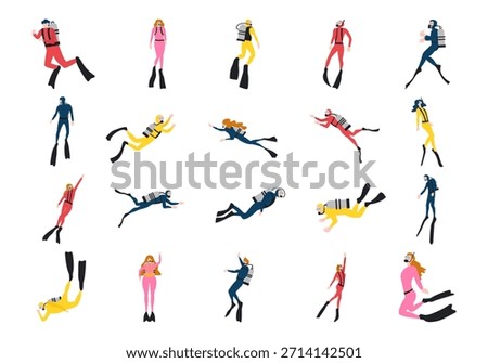 Diving And Snorkling Illustration Element