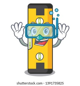 Diving spirit level in the mascot shape