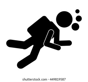 diving sport isolated icon design, vector illustration  graphic 