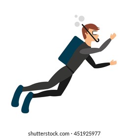 diving sport isolated icon design, vector illustration  graphic