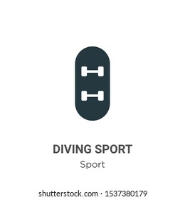 Diving sport vector icon on white background. Flat vector diving sport icon symbol sign from modern sport collection for mobile concept and web apps design.