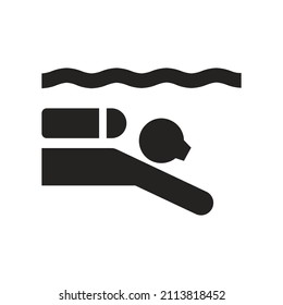 ilustración deportiva de submarinismo. sólido, negro, vector. adecuado para su uso en sitios web, aplicaciones, aplicaciones y más.