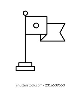 Icono de vector de contorno de zona de buceo que puede editar o modificar fácilmente

