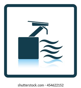 Diving stand icon. Shadow reflection design. Vector illustration.