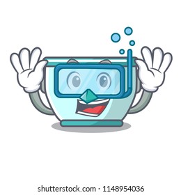 Diving steel pot character cartoon