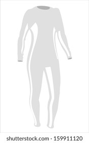Diving Suit for Female vector
