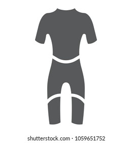 Diving suit glyph icon, diving and underwater, scuba suit sign vector graphics, a solid pattern on a white background, eps 10.
