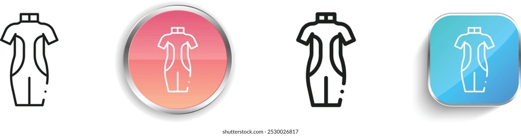 diving suit icon. Thin Linear, Regular and Button Style Design Isolated On White Background