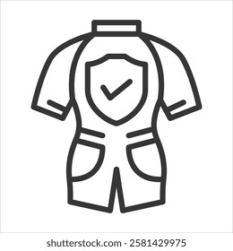 Diving Suit Icon Vector Illustration Outline