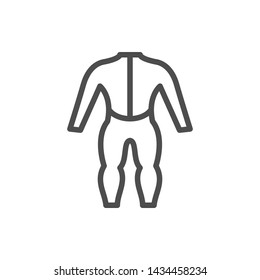 Diving suit line outline icon