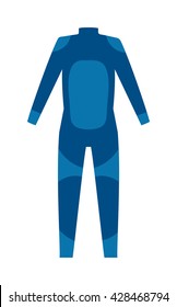 Diving suit for male vector and scuba suit underwater equipment