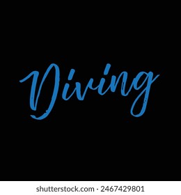 diving text on black background.