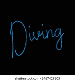 diving text on black background.