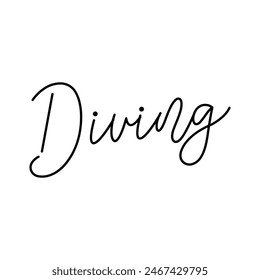 diving text on white background.