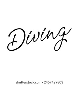 diving text on white background.