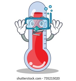Diving thermometer character cartoon collection