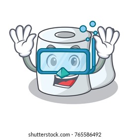 Diving tissue character cartoon style